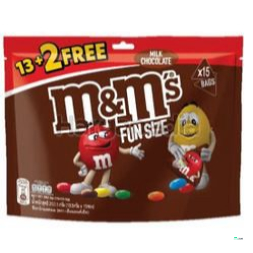 M&M'S Milk Chocolate Funsize Bonus Pack 13+2 | Kajet PTE. LTD