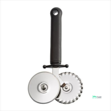 PASTRY WHEEL, DOUBLE, SS W/ BLACK...